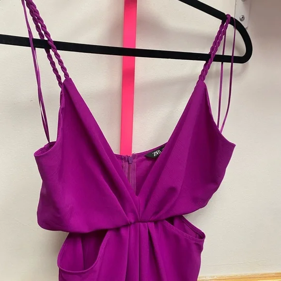 NWT Zara CUT OUT LONG JUMPSUIT Sz S - Picture 7 of 11